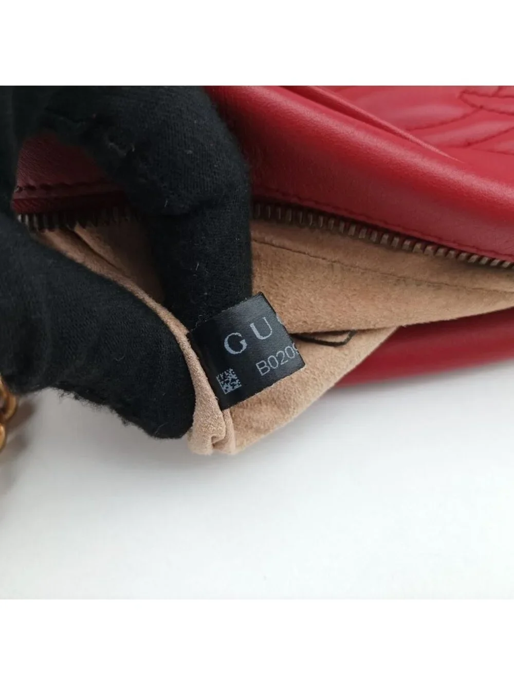 Gucci GG Marmont Red Leather Shoulder Bag